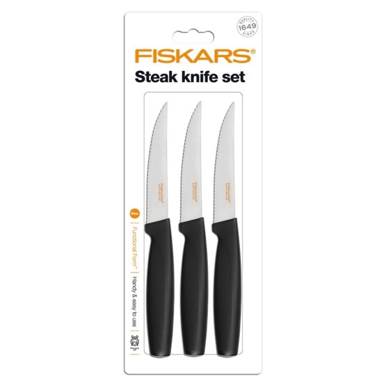 Steak knife set, black
