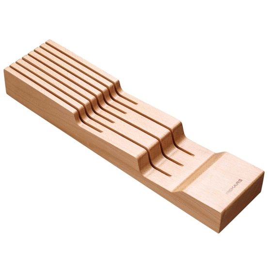 Wooden drawer knife block