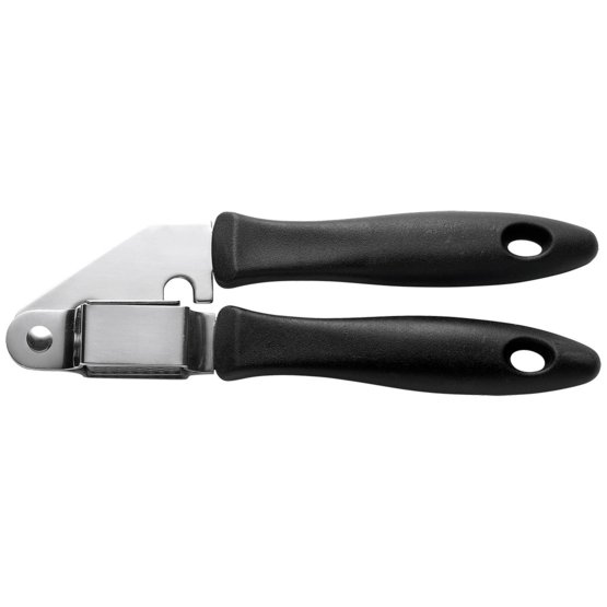 With Detachable Insert Black/Silver Synthetic Material Fiskars Easy to Clean Garlic Press 1023793 Length: 20 cm Essential 