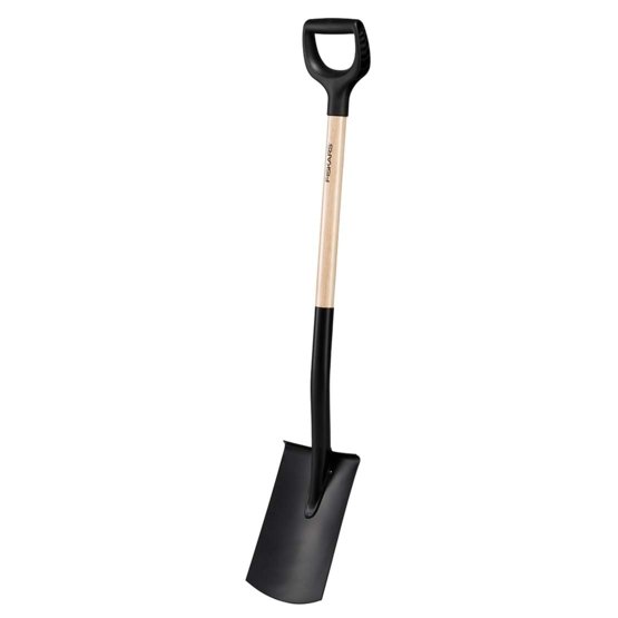 Solid™ rounded spade (wooden shaft)