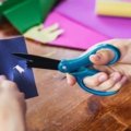Non-stick SoftGrip™ big kids scissors, Glitter blue (15 cm)