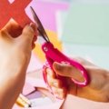 SoftGrip™ Big kids scissors, Pink Flower (15 cm)