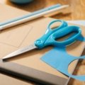 School scissors, teal (18 cm)