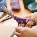 School scissors, glitter purple (18 cm)