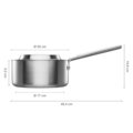 Norden uncoated steel sauce pan with lid (2.5L)